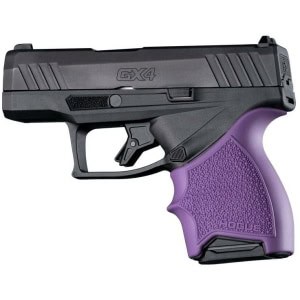 Hogue HandAll beavertail purple grip sleeve for Taurus GX4/GX4L
