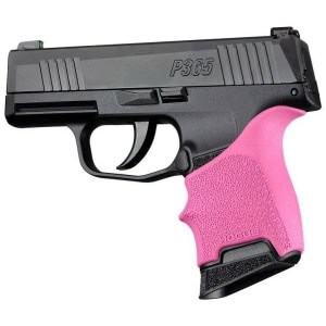 Hogue HandAll beavertail grip sleeve for Sig Sauer P365 in pink