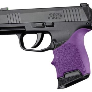 Hogue HandAll beavertail grip sleeve for Sig Sauer P365 in purple