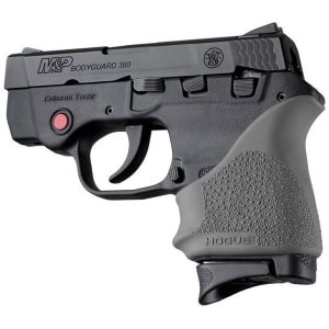 Hogue HandAll beavertail handgun grip sleeve slate grey for S&W Bodyguard 380 and Taurus TCP Spectrum