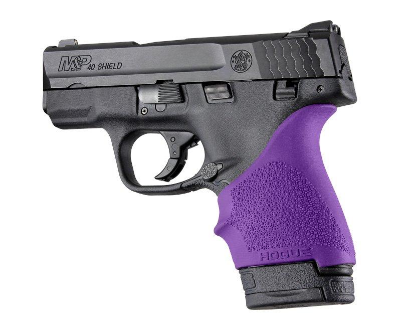 Hogue HandAll purple beavertail grip sleeve for Glock 26 M&P Shield Ruger LC9