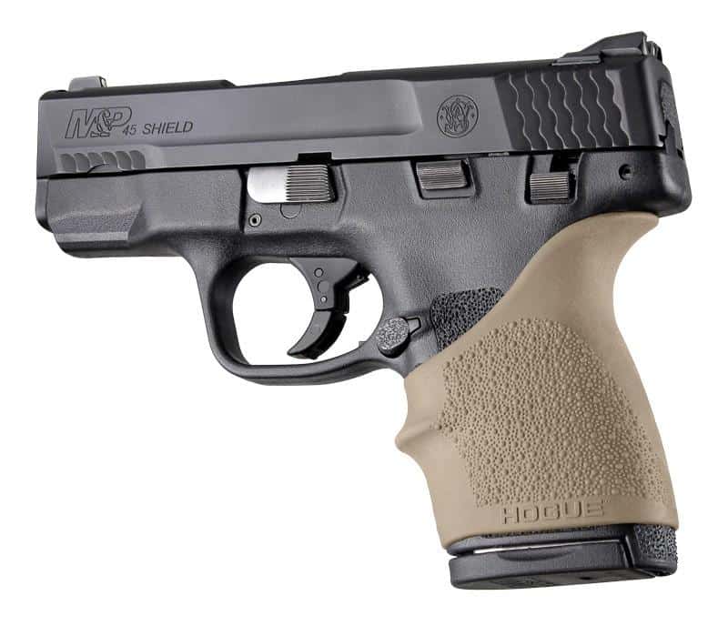 Hogue HandALL Beavertail Grip Sleeve FDE for S&W M&P Shield 45 and Kahr P9/P40/CW9/CW40