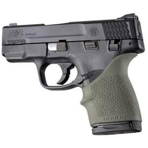 Hogue HandALL green beavertail grip sleeve for S&W M&P Shield and Kahr pistols