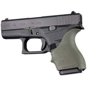 Hogue HandAll Beavertail Grip Sleeve OD Green for Glock 42 and 43