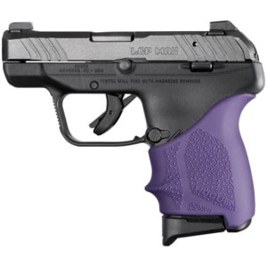 Hogue HandAll Beavertail Grip Sleeve for Ruger LCP MAX in purple with cobblestone texture