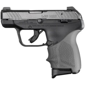 Hogue HandAll beavertail grip sleeve for Ruger LCP Max Slate Grey with Cobblestone texture