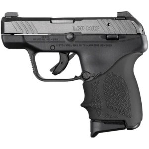 Hogue HandAll Beavertail Grip Sleeve for Ruger LCP MAX in black with Cobblestone texture