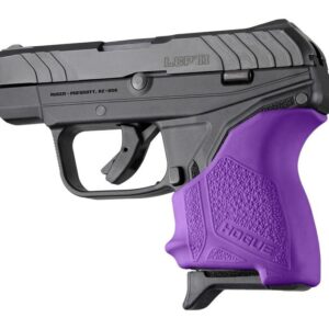 Hogue HandAll beavertail grip sleeve in purple for Ruger LCP II
