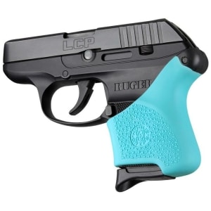 Hogue Handall Hybrid grip sleeve for Ruger LCP, Aqua