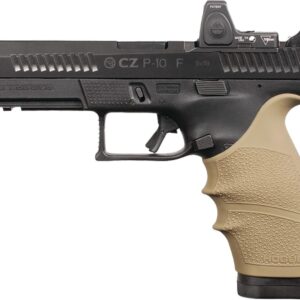 Hogue HandAll beavertail grip sleeve for CZ P-10 Full Size 9mm in FDE