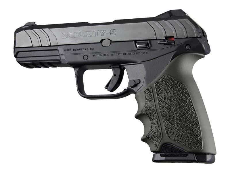 Hogue HandAll beavertail black rubber grip sleeve for Ruger Security 9