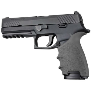 Hogue HandAll Beavertail Grip Sleeve for Sig Sauer P320 Slate Grey with cobblestone texture