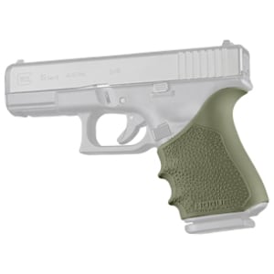 Hogue HandAll beavertail grip sleeve olive drab green for Glock G19 G23