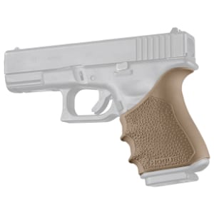 Hogue HandAll Beavertail Grip Sleeve Flat Dark Earth for Glock Gen3-4 with cobblestone texture