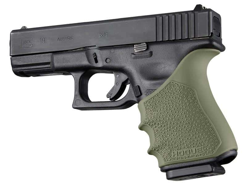 Hogue HandAll Beavertail Grip Sleeve OD Green for Glock 19 Gen 3-4