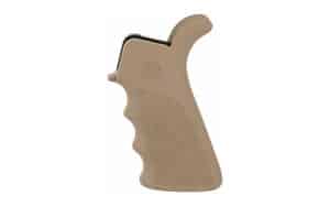 HOGUE OverMolded AR-15 Beavertail Rubber Grip Flat Dark Earth with finger grooves