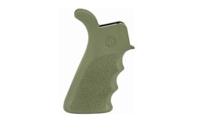 Hogue OverMolded AR-15/M-16 Beavertail Grip with Finger Grooves OD Green
