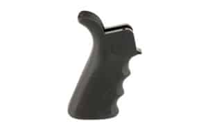Hogue OverMolded beavertail AR-15 grip in black with cobblestone texture and finger grooves
