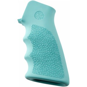 Hogue OverMolded Cobblestone Aqua Blue Rubber Grip for AR-15/M16