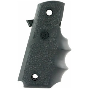 Hogue black rubber grip with finger grooves and Cobblestone texture for Para-Ordnance P-14