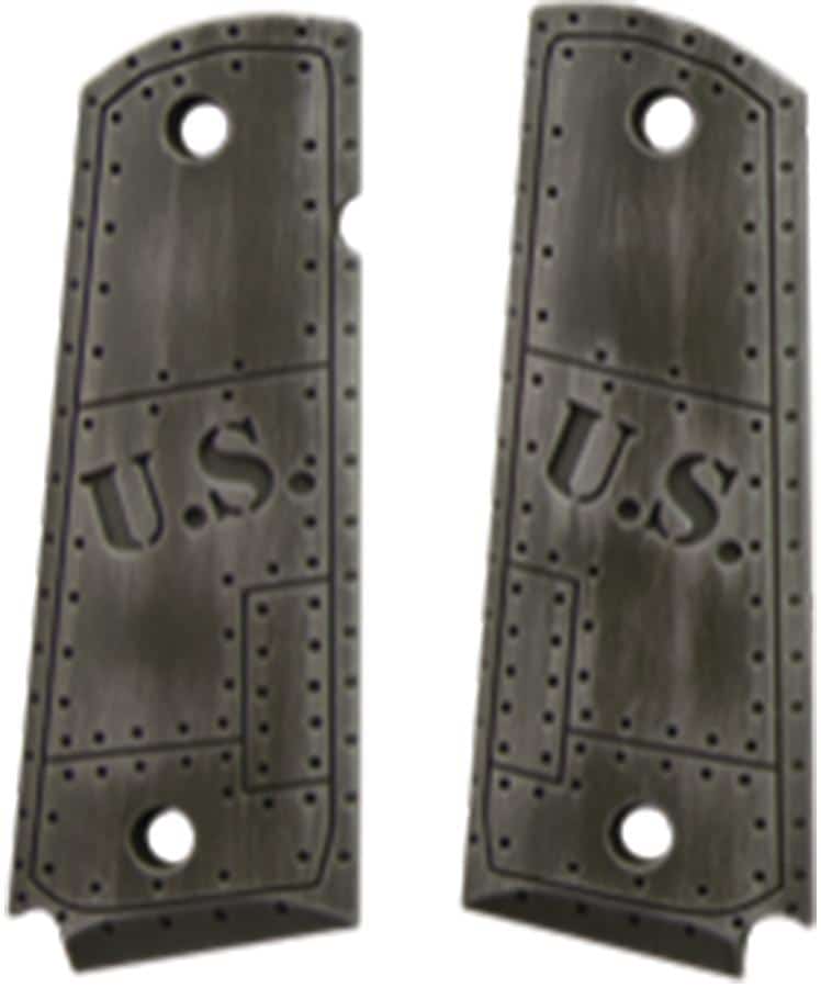 Hogue Extreme series 6061 T6 aluminum 1911 Govt. Model grip in U.S. Green distressed finish