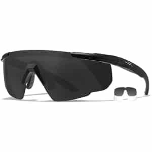 Wiley X 315 Saber Advanced eyewear with smoke gray/clear lenses and black frame