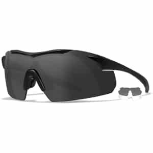 Wiley X 3501 Vapor smoke gray/clear lens, matte black frame safety glasses