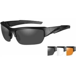 Wiley X Valor CHVAL06 safety glasses matte black with smoke, clear and rust lens options