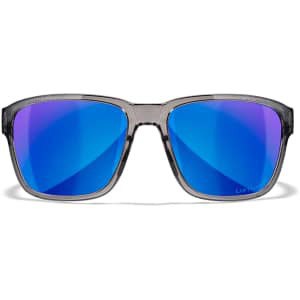 Wiley X Trek AC6TRK09 M/L blue mirror polycarbonate lenses, gloss crystal dark gray frame
