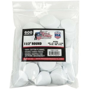 Pro-Shot 1 1/2" Round 100% Cotton Patches 600/ct