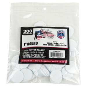 PRO-SHOT PATCH .22-.270CAL 1" 300CT