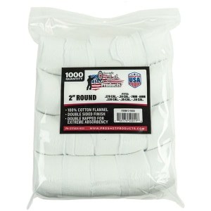 Pro-Shot 2" Round 100% Cotton Patches 1000/ct