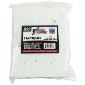 COTTON FLANNEL PATCHES - 7MM-.38 CAL./6MM, 1000 COUNT