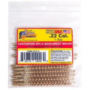 PROSHOT .22 CAL. CENTERFIRE BRUSH - 12 QTY. BULK PACK 22CF-D