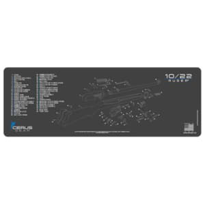 RUGER 10/22 RIFLE MAT - CHARCOAL GRAY/CERUS BLUE, 12" X 36"
