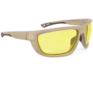 Radians Ducks Unlimited full-frame shooting glasses tan frame amber lens