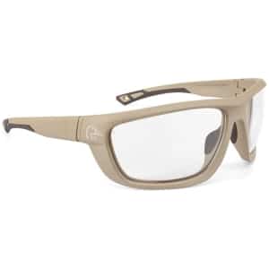 Radians Ducks Unlimited DUFF13010C shooting glasses, clear lens, tan frame