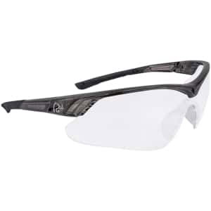 Radians Ducks Unlimited Half Frame Shooting Glasses, Black Frame, Clear Lens