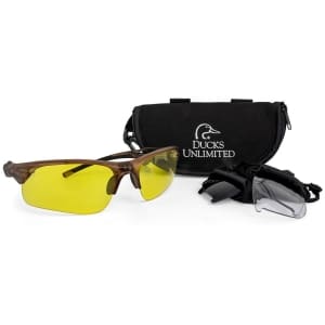 Radians Ducks Unlimited interchangeable lens kit with clear, smoke, and amber lenses and translucent frosted frame