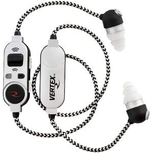 Radians Vertex corded Bluetooth electronic in-ear earbuds, black/gray, 25 dB NRR