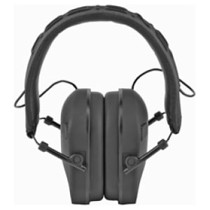 Radians Vertex Slim electronic earmuff in black, 85 dB NRR
