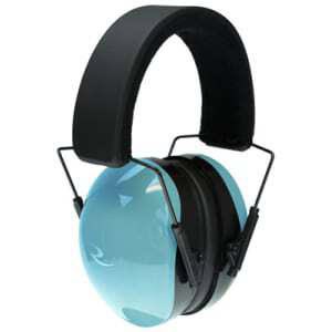 Radians TRPX 29 passive earmuffs in aqua/black with NRR 29 dB over-the-head design