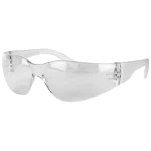 Radians Mirage MR0110ID clear safety glasses with polycarbonate lens and wraparound frame