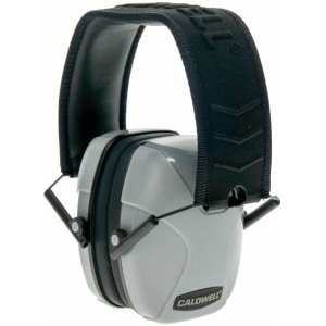 Caldwell Passive Low-Profile Earmuff Gray/Black over-the-head folding design