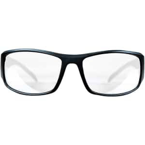 Smith & Wesson M&P Thunderbolt full-frame shooting glasses, black frame, clear mirror lens