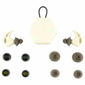 AXIL X20 earplugs in bone white with foam and silicone tip options