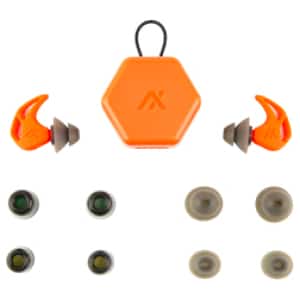 AXIL X20 red earplugs on white background