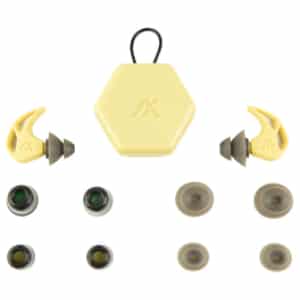 AXIL X20 Desert Tan in-ear earplugs with foam and silicone tips