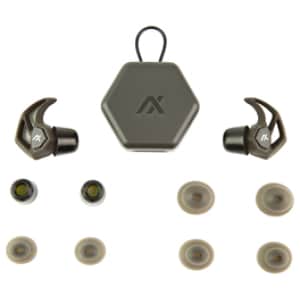 Axil X30i charcoal earplugs with toggle valve and carry case