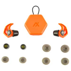 Axil X30i Blaze Red earplugs with toggle valve and multiple tip options